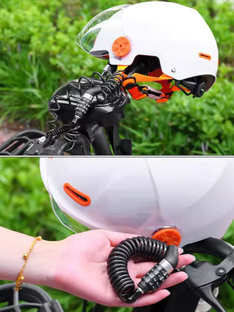 AliExpress 4-Digit Password Anti-Theft Bicycle Lock Steel Wire Chain for Bike Motorcycle Helmet Secure Rope Lock