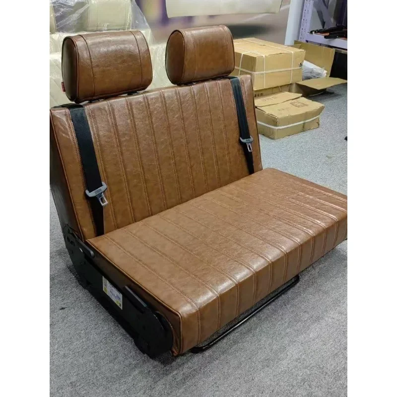 RV camper camping nv200 modified oil wax leather bed car foldable flat