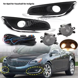 Front Bumper Fog Lights for Opel for Vauxhall for Insignia for Buick Regal 2014-2017 Fog Lamps Cover ABS Fit Replace Parts