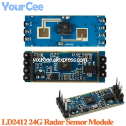 20pcs/1pc LD2412 24G Human Presence Sensing Radar Sensor Module HLK-LD2412 Wide-angle Millimeter Wave Radar Detect 9m GPIO UART