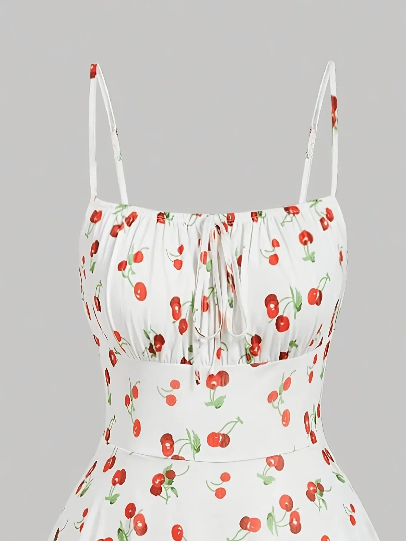 Kirsche Gedruckt Vintage Sommer Kleider Y2k Frauen Schaukel Robe Party Kleid 2025, Neue Casual Vestidos Sexy Liebsten A-linie Sommerkleider