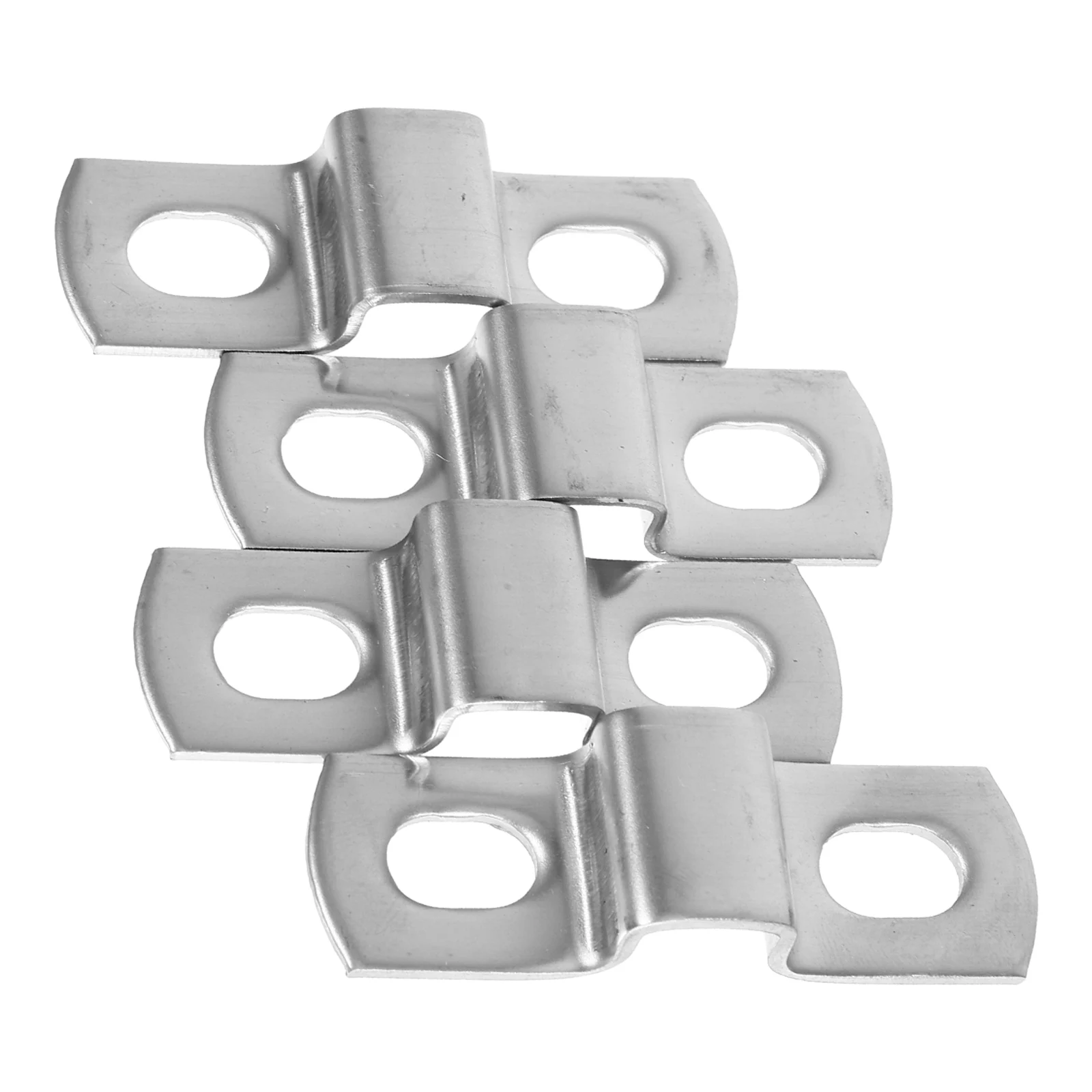 

4 Pcs Tube Buckle 304 Stainless Steel Clamp Square Tube Bracket Bracket Clamps Pipe Hanger Support Base Square Strap