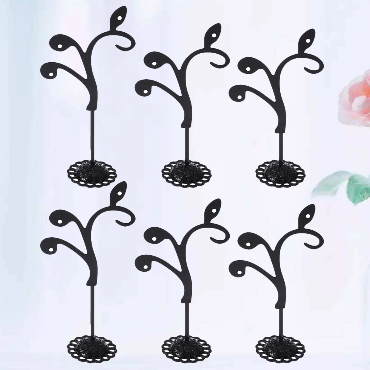 

6 Pcs Rack Jewelry ganizers Rings Holders Necklace Storage Rack Necklace Storage Display St Iron Art Home Decor