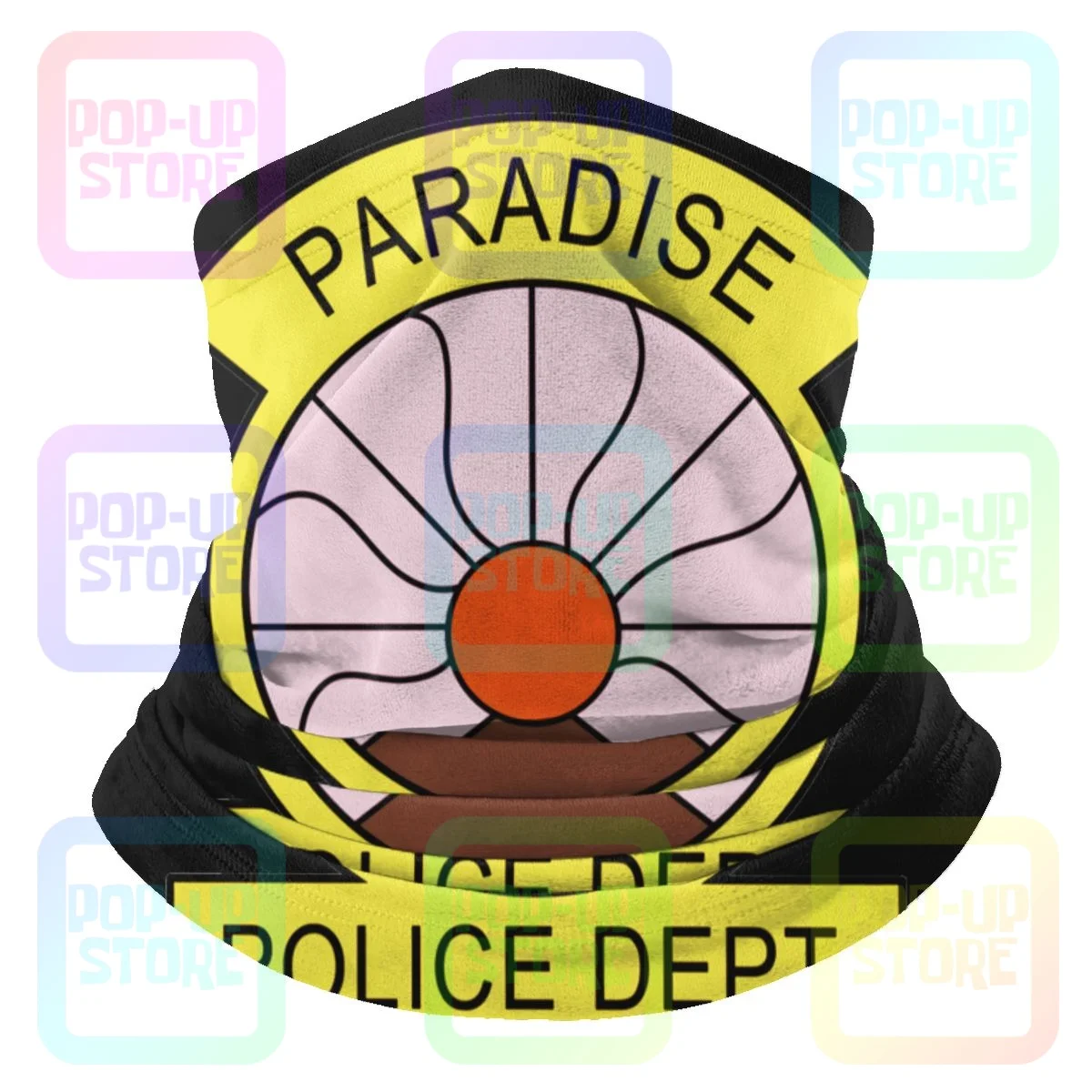 Paradise Pd Police Department Badge Tv Microfiber Neck Gaiter Bandana Scarf Sports Hunting Mountaineering