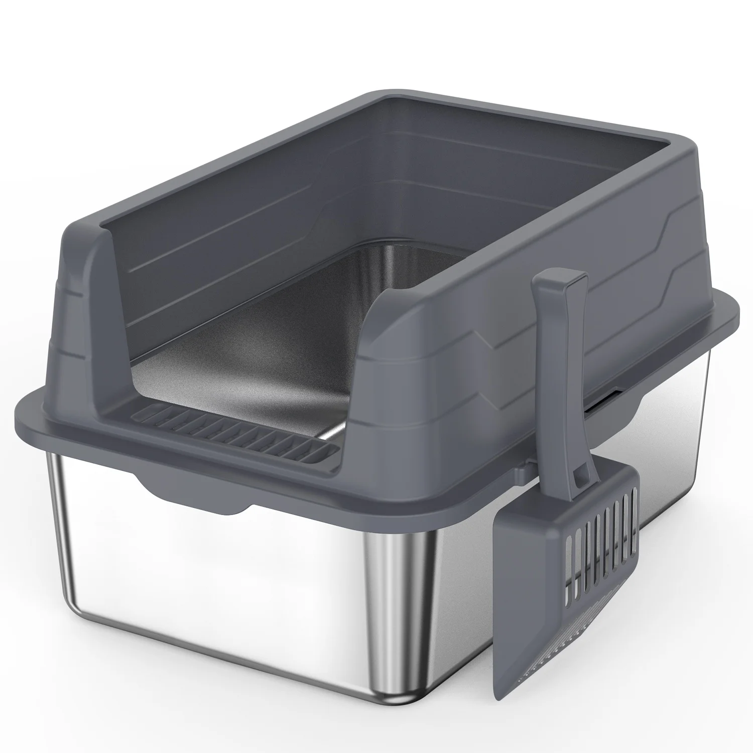 

STLF OEM Top Seller Eco-Friendly Stainless Steel Cat LitterS Pan Big Size PP Cleaning Accessory for Cat LitterS Box Weighs 10kg