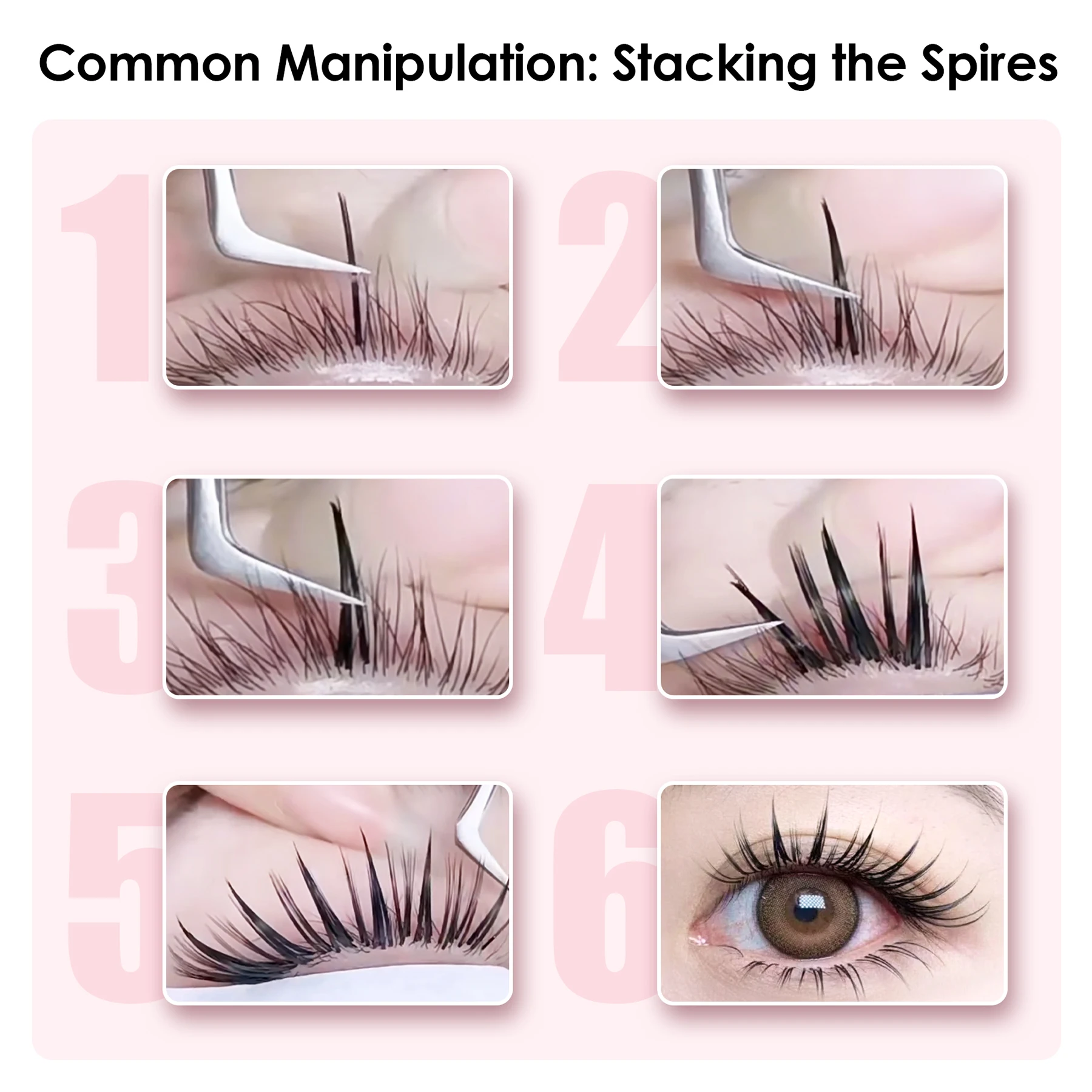 SEEDEEW C/D/LJ/LB/LC Manga Wet-Look Wimpernverlängerungen Handgefertigte A-Form Wimpern Natürliche Falsche Wimpern – Detail 3