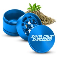 Shredder Herb Grinder 3 Pieces Medium 2 1/8 Inch Excellent Handle and Aluminum (Blue)