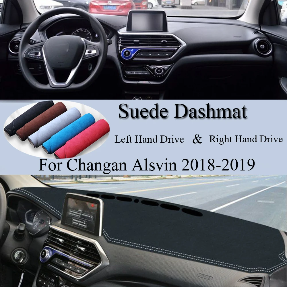 

For Changan Alsvin 2018 2019 Suede Leather DashMat Dash Mat Cover Dashboard Pad Sunshade Protect Carpet Non-slip Car Accessories