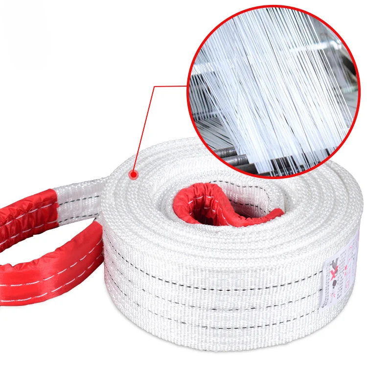 1Tx3M 2Tx1M промышленный подъемный пояс, износостойкий белый плоский подъемный пояс, подъемный слинг для прицепа, подъемный кран, грузовой полиэстер