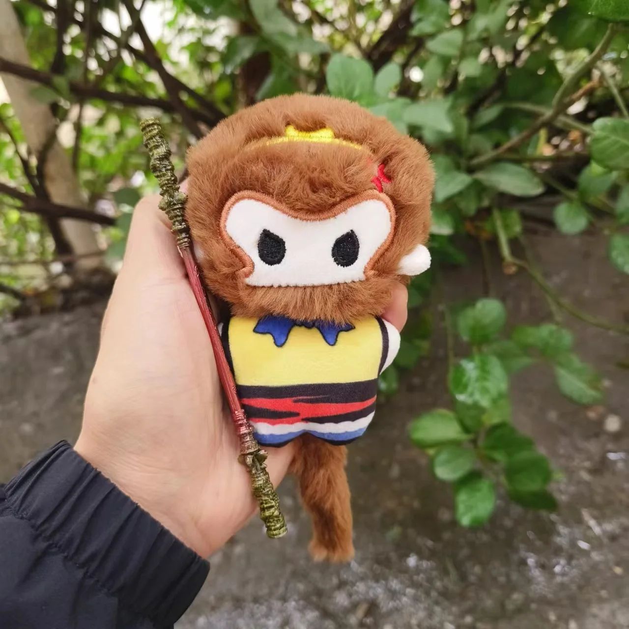Black Myth Sun Wukong Plush Keychain​ Key Ring doll pendant Monkey King Cotton Doll Keychain