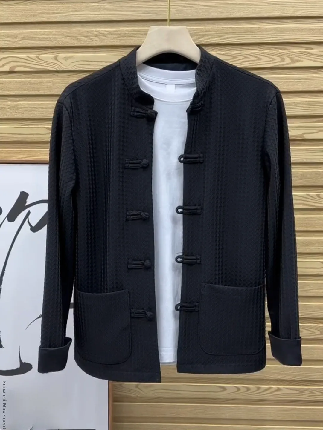 

Spring Autumn New Sle Men's Casual Comfortable Faionable Tang Suit Versatile Haome Ethnic Wear Youth Leisure Clothing