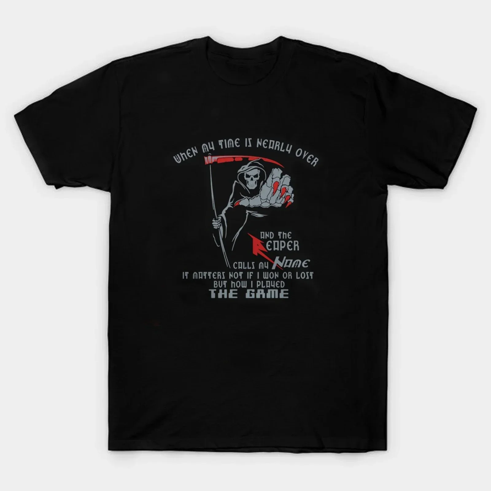 

Computer Game Grim Reaper Play The Game T-Shirt 100% Cotton O-Neck Summer Short Sleeve Casual Mens T-shirt Size S-3XL