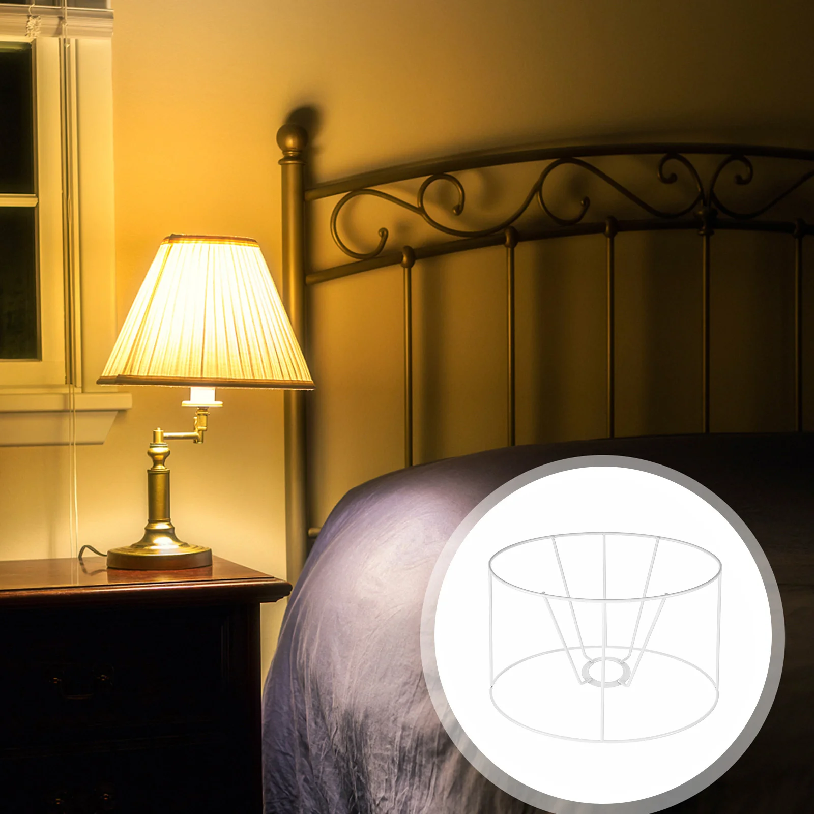 

E27 European Vintage Oval Metal Cage Lampshade Frame Wire Lamp Shade Bracket Farmhouse Rustic DIY Adjustable Light Holder