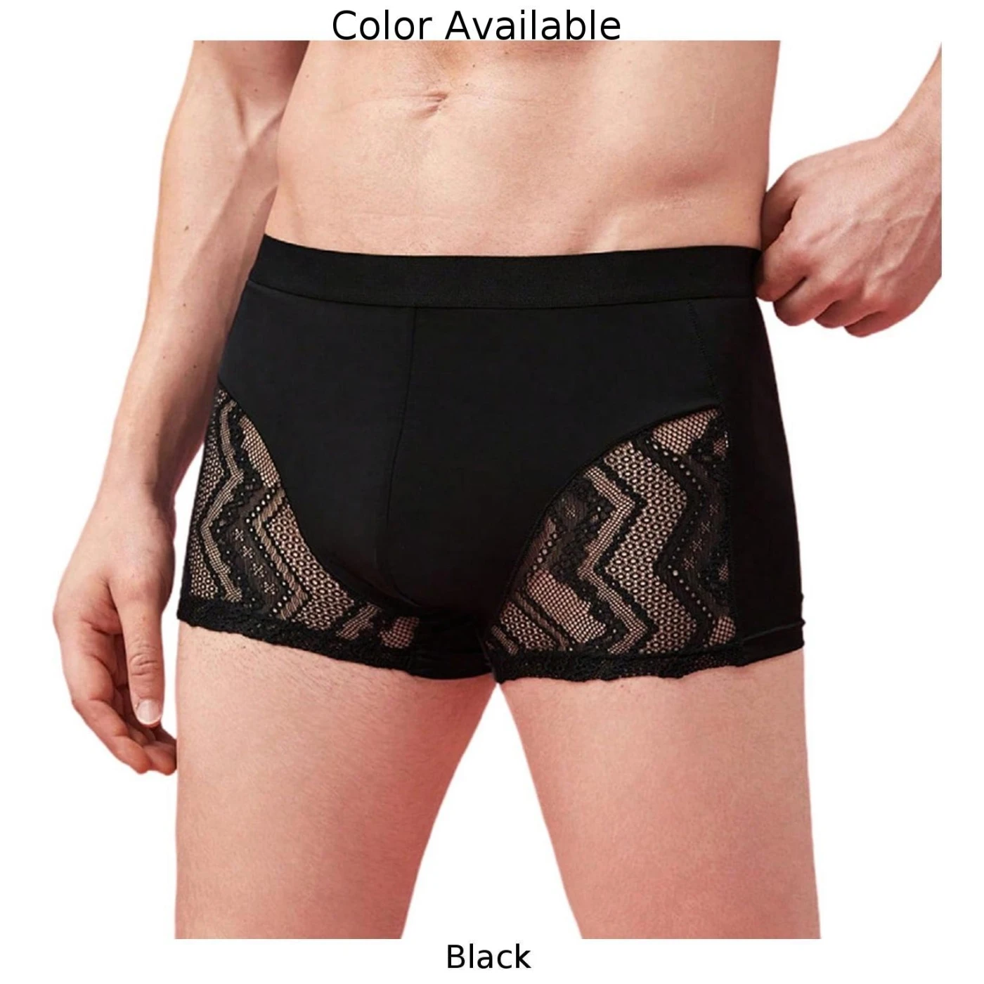 Lingerie sexy estilo macio para homens, roupa íntima breve, calcinha de renda, cueca spandex, m xl