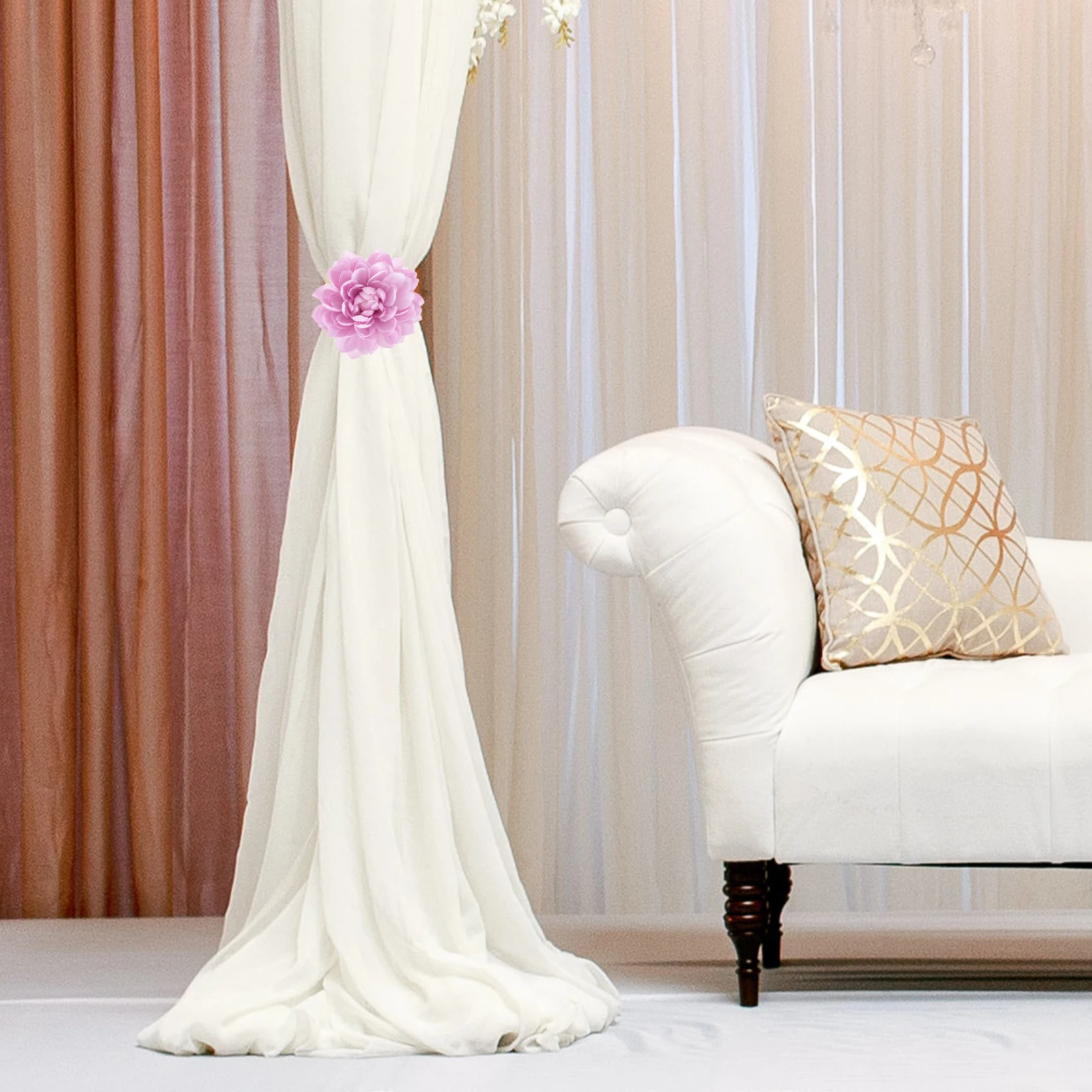 

2 Pcs Curtain Tiebacks Decorative Folding Window Shade Clips for Drapes Fabric Drapery Holder Clamp Suitable Sheer Gauze