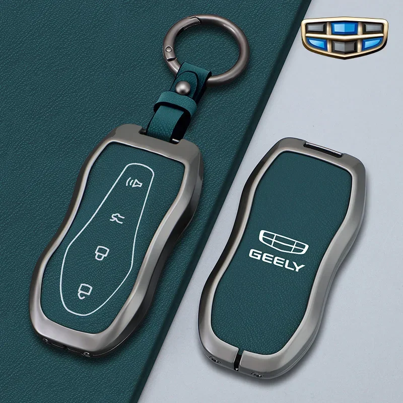 Geely Tugela2020 Azkarra Xingyue Boyue Pro Atlas Pro Geely Tugela zinc alloy leather car remote control key bag protective cover