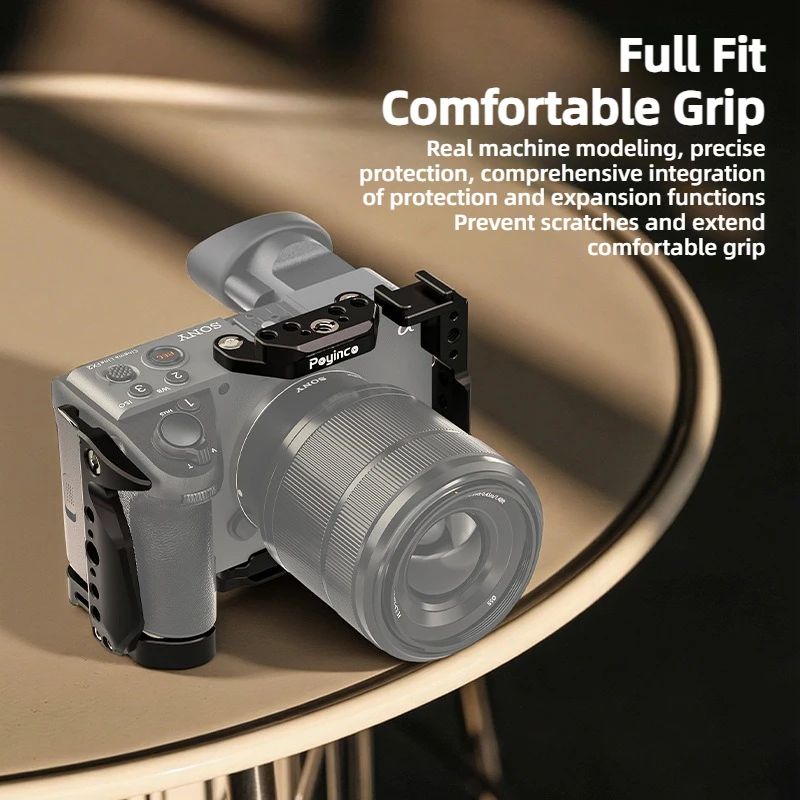 Aluminum Alloy Camera Cage Stabilizer for Sony Cinema Line FX2 / ILME-FX2B Mirrorless Camera All Inclusive Metal Expansion Frame