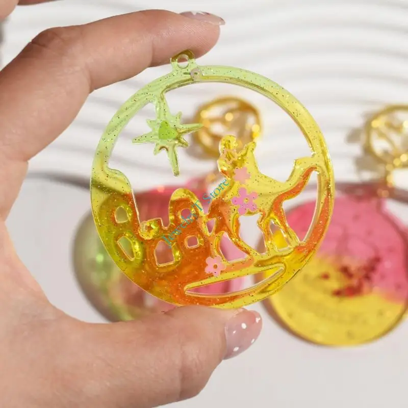 LX9D 6 خلية عطلة سيليكون صياغة قالب مهرجان قلادة قوالب قلادة قوالب لأقراط سلاسل المفاتيح صنع المجوهرات #4