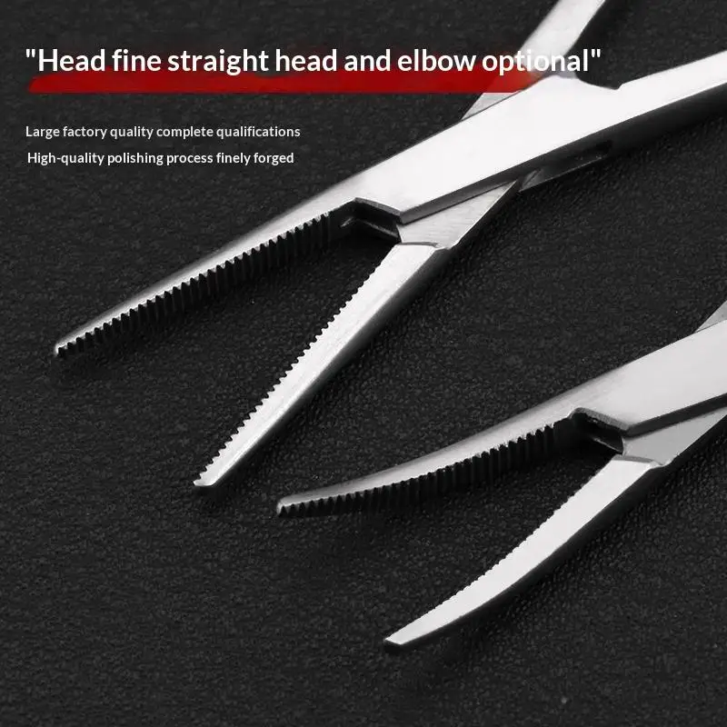 

Multifunctional Dental Hand Tool 12.5cm Stainless Steel Curved Straight Tip Hemostatic Forceps Oral Care Cutter Forceps