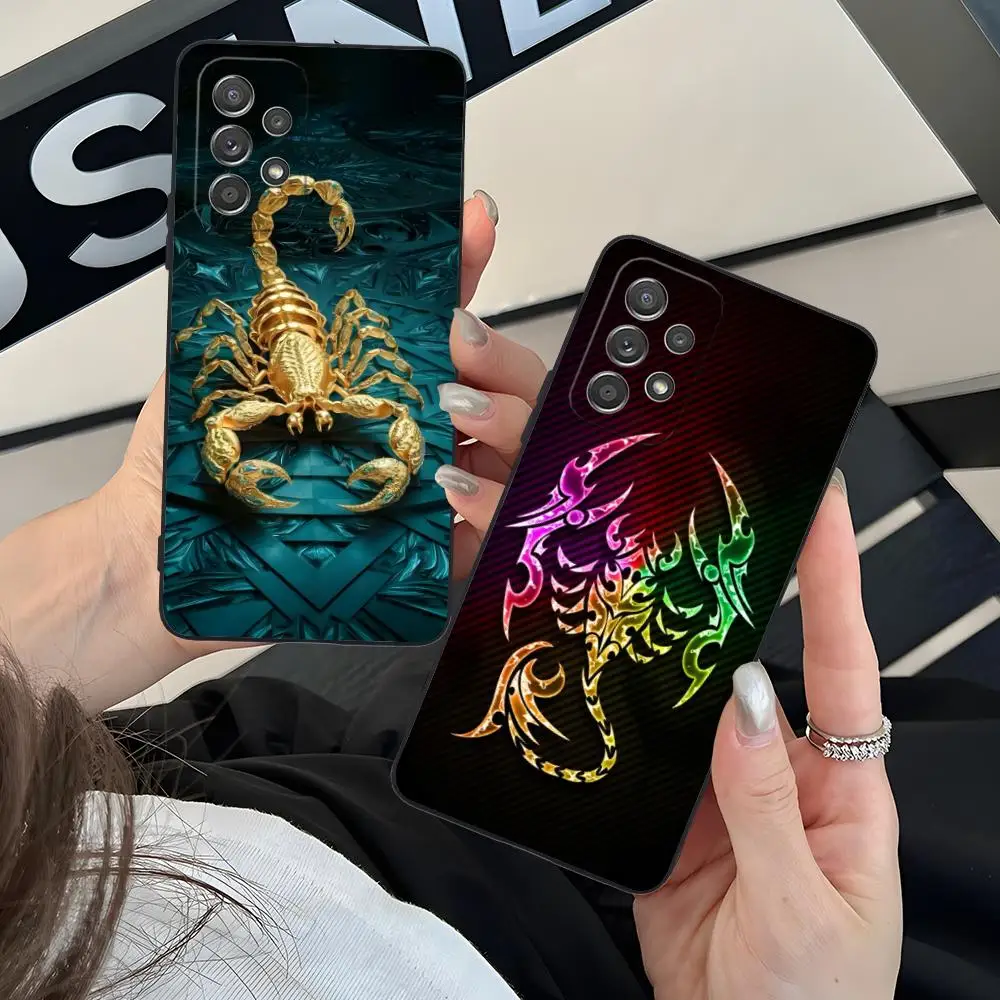 الذهبي العقرب قضية الهاتف المحمول لسامسونج غالاكسي A73 72 71 70 56 55 54 53 52 36 35 34 23 16 15 5G اللون واقية جميلة #1