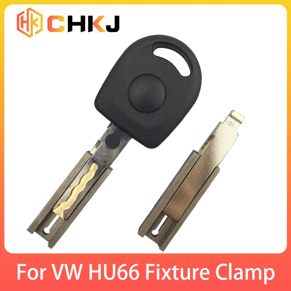 CHKJ 2PCS/Set HU66 Duplicating Fixture Clamp For VW For Volkswagen Blank Key Cutting Machine Part Key Cutter Machine Accessory