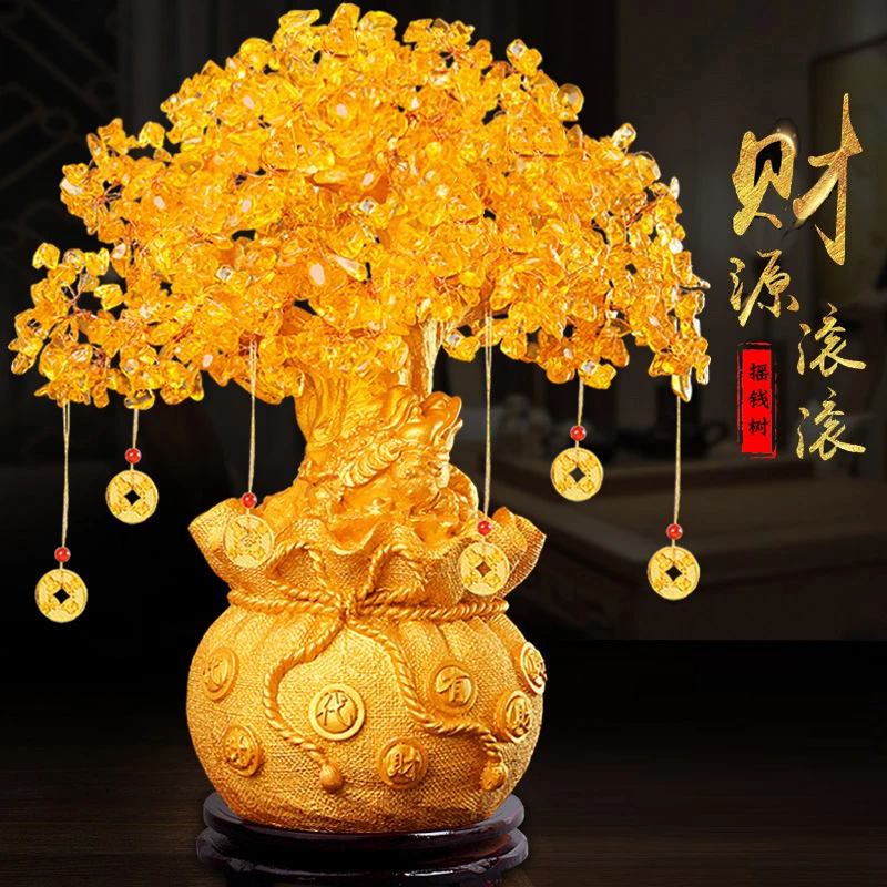 L'or symbolise la chance et la prospérité, et l'ajout d'un arbre à monnaie dans votre maison ajoute plus de couleur à votre intérieur.