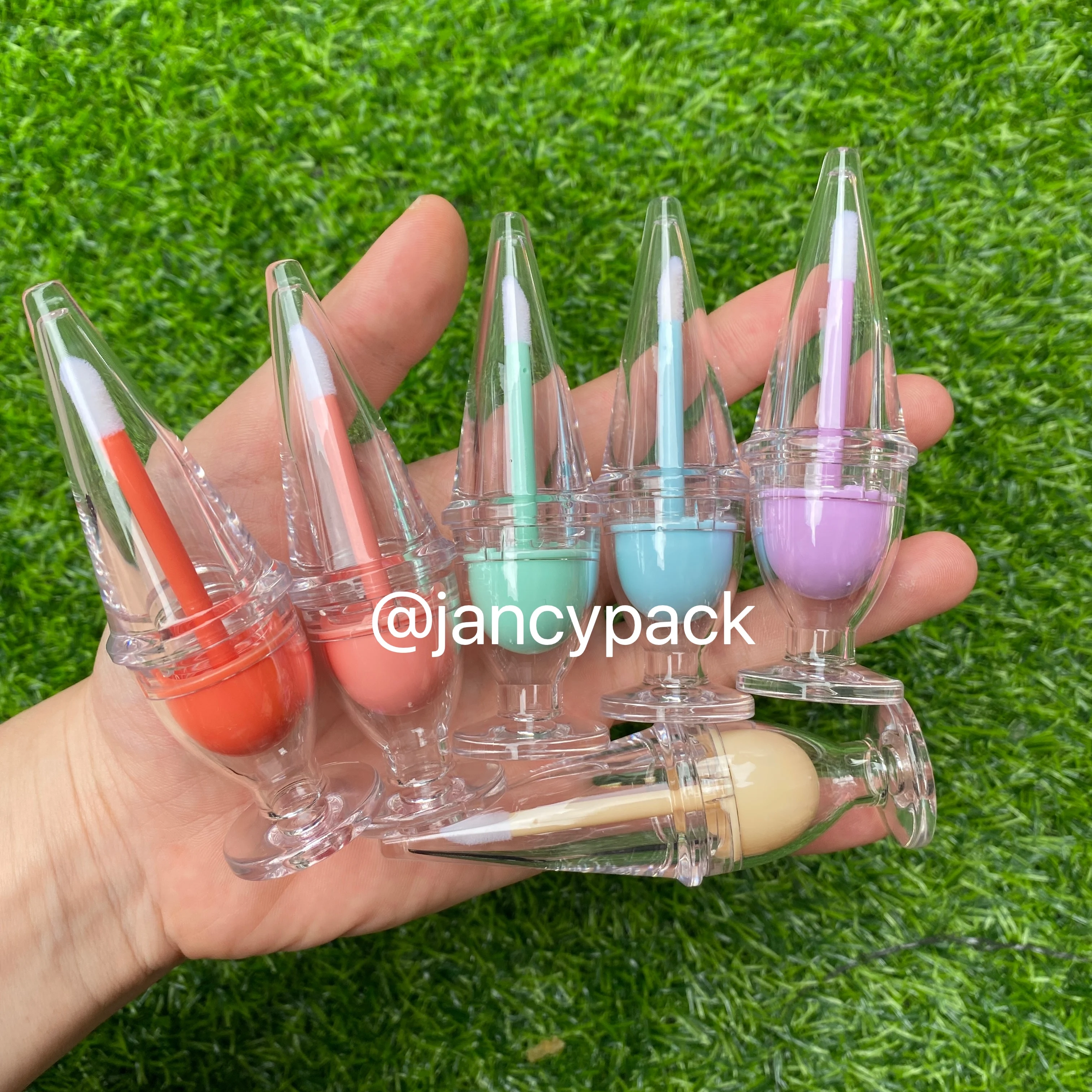 

Colorful Empty Lip Gloss Tube Container Clear Lip Balm Tubes Empty Liquid Lipstick Container Refillable Empty Bottle Custom Logo