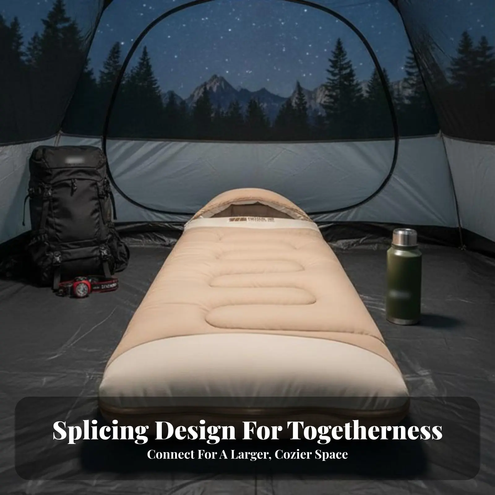 

Трансформируемый спальный мешок с двусторонним использованием, всесезонный, с полной застежкой, для путешественников, туристов и использования в палатках.