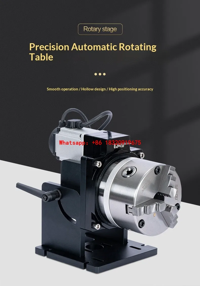 Cyclmotion Hollow structure automatic rotary table for welding, marking, cutting, welding sensors, and hardware.
