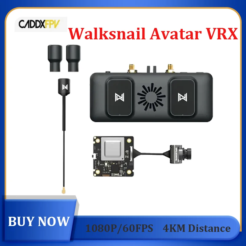 

Walksnail Avatar VRX 1080P/60FPS 4KM Distance with Avatar 1S Kit / Avatar HD Micro Kit for FPV Freestyle Drone RC Model