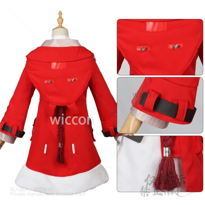 Gioco Anime Honkai Star Rail Cosplay Clara Costume Gioco di ruolo Abito rosso Scarpe per capelli lunghi Parrucca per le donne Festa di Halloween personalizzata