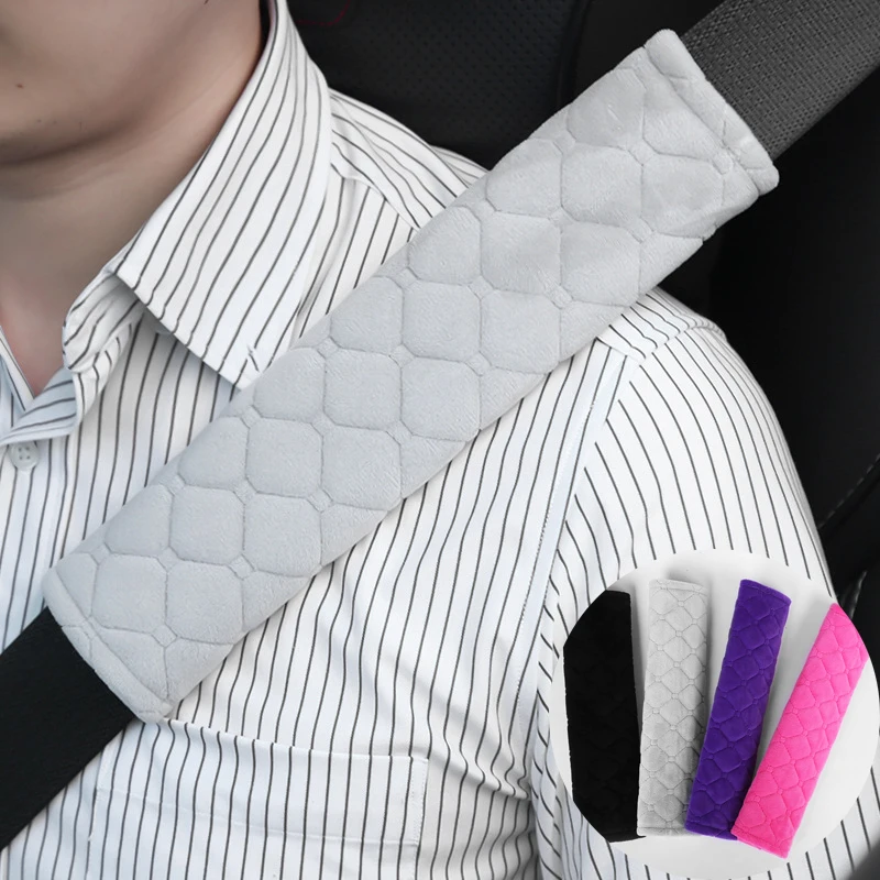 Car Soft Seat Belt Cover Universal Auto Seat Belt Covers Warm Plush Safety Belts Shoulder Protection Auto Interior Accessories