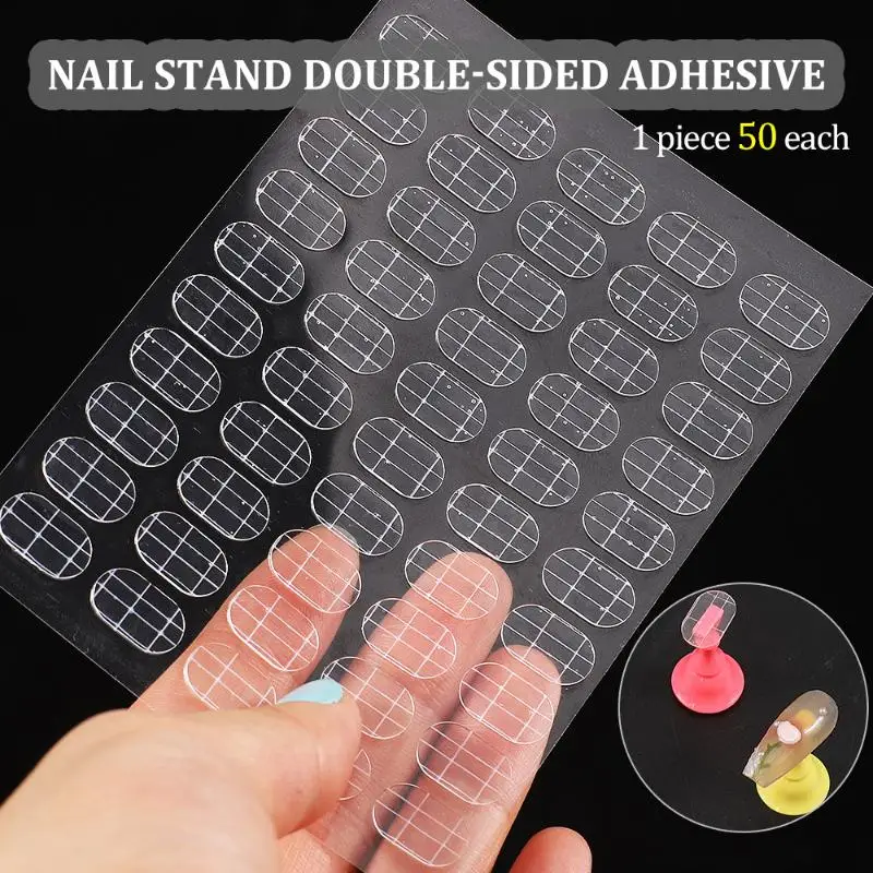 

Transparent Double-sided Adhesive Tape Traceless Nail Display Board Paste Practice Fixing Base Jelly Glue Manicure Tool