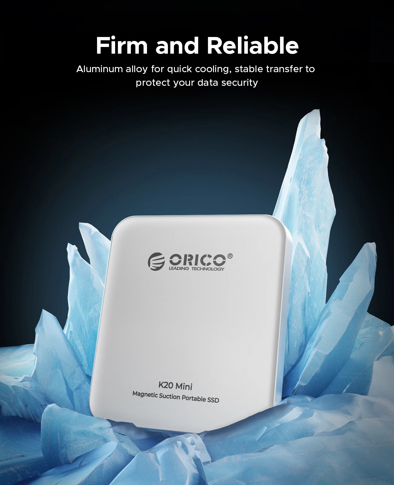 ORICO Mini SSD Magnético Externo 1TB Armazenamento Portátil para iPhone 15/16 Pro Max 2000 MB/s USB-C 4K ProRes HDR Gravação de Vídeo