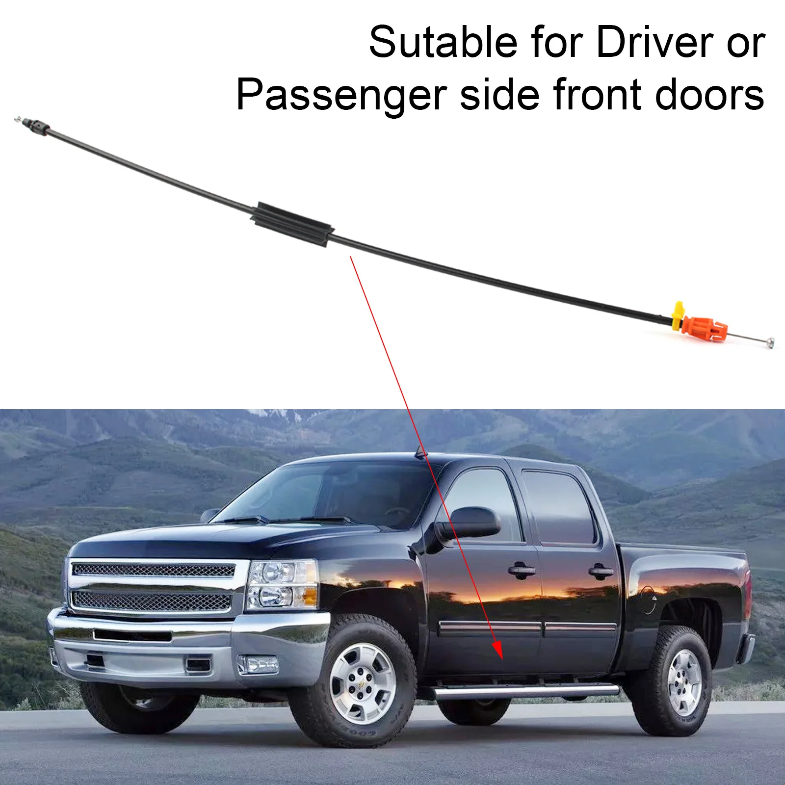 Кабель защелки двери 16,5 дюйма, совместимый с Chevy Silverado Tahoe Yukon Sierra Escalade 2007-2014, водительские и пассажирские боковые входные