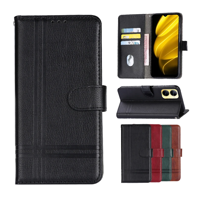 

Wallet Leather Case For Realme V30 6.52" чехол Flip PU Leather Stand Card Holder Cover For Realme V30 Protective Phone Cover