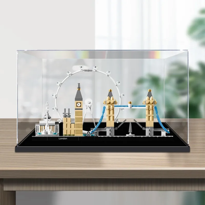 Acrylic Display Box For 21034 The London Skyline Dustproof Clear Display Box Showcase Kid‘s Xmas Gift Not Include The Model