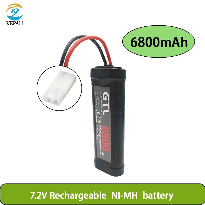 Nieuwe 7.2V Batterij 6800mAh NiMH Batterijen Pack Voor RC Auto Vrachtwagen Buggy Boot Tank Ni-Mh Baterias grijs avondmaal power