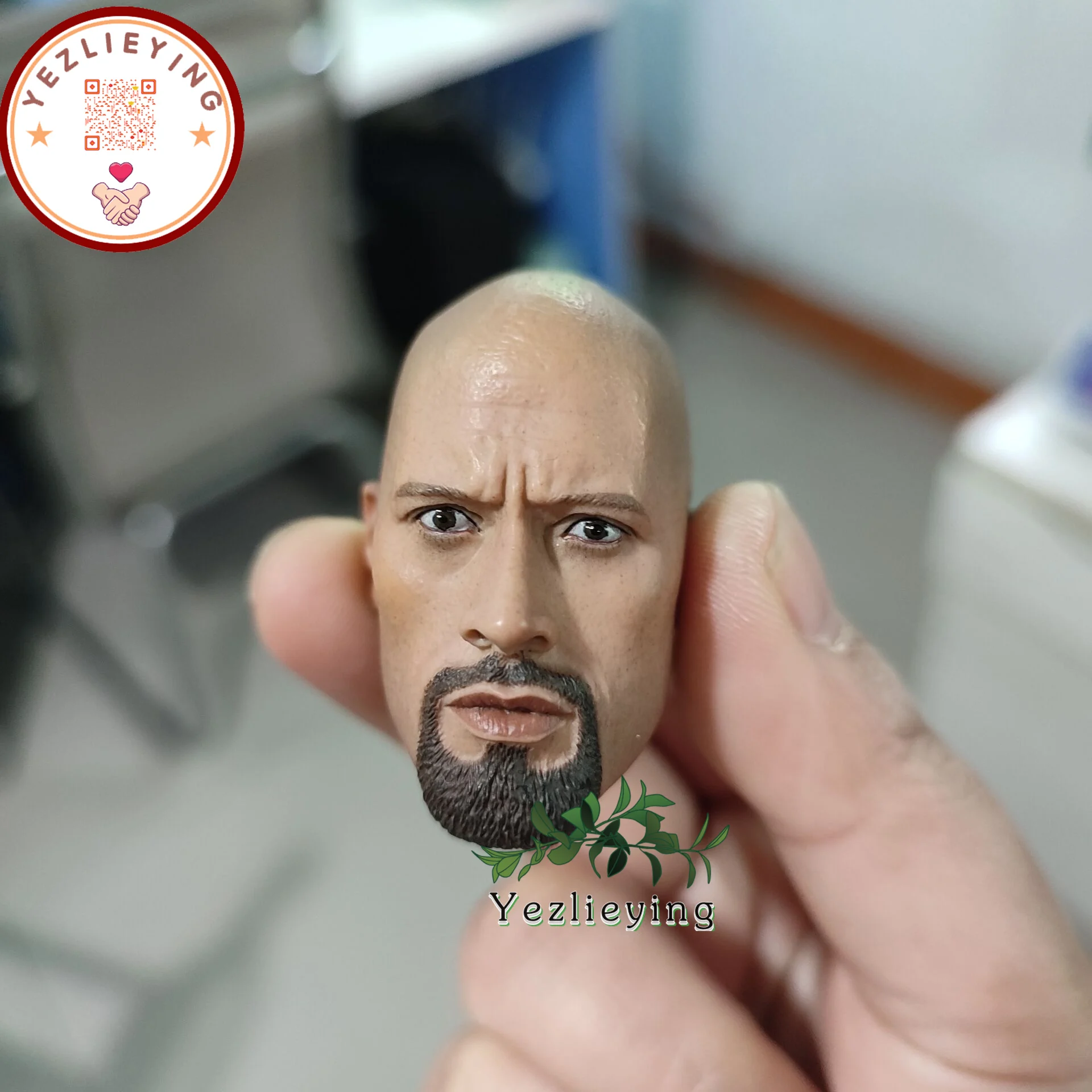 

Масштаб 1:6, скульптура головы человека, масштаб 1/6, рок-борода, Дэйн Джонсон, голова, резьба, скульптурная модель, игрушки, подходят для 12-дюймового тела, экшн-фигурка