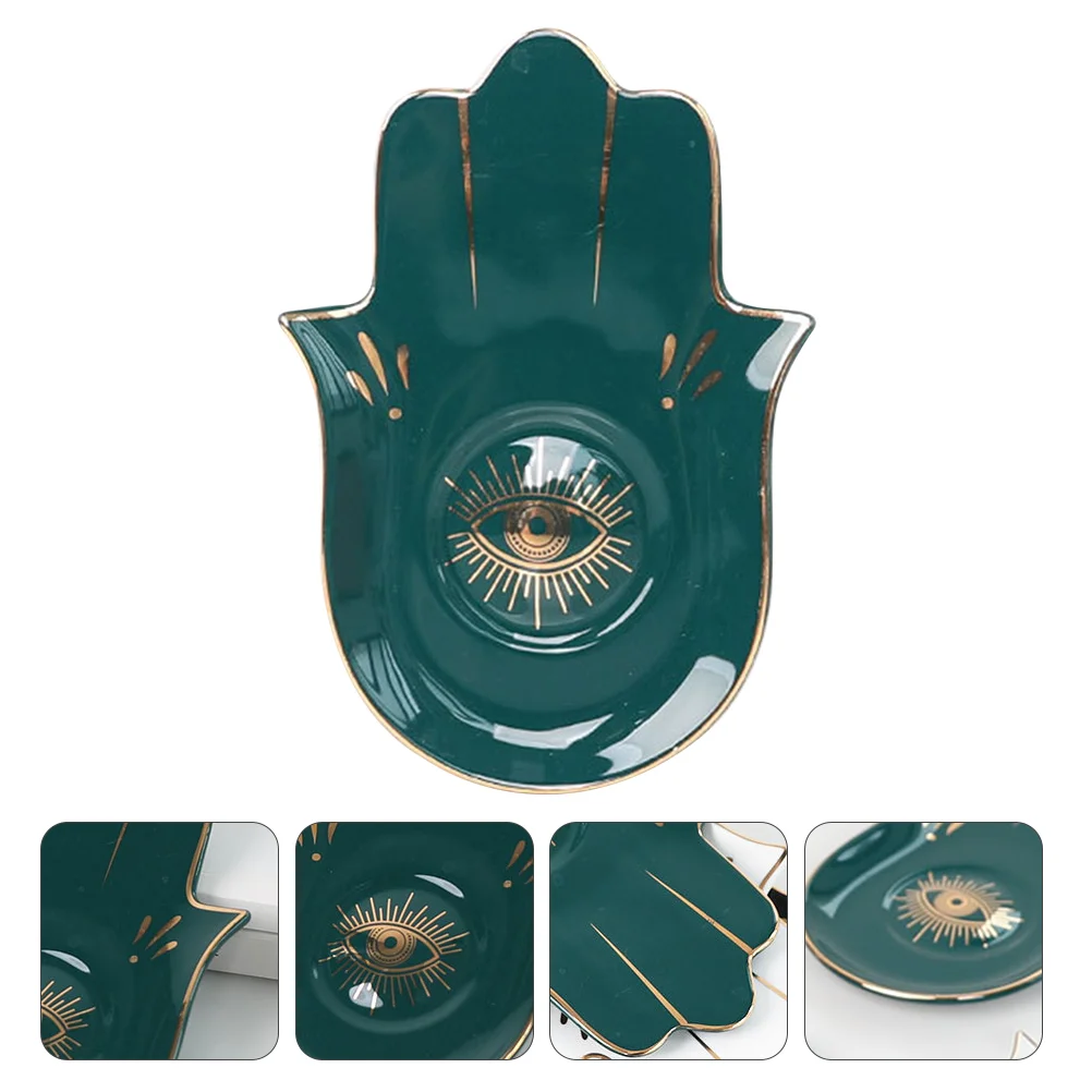 

Wedding Jewelry Plate Women's Black Dresser Holders Ceramics Buddha's-hand Storage
