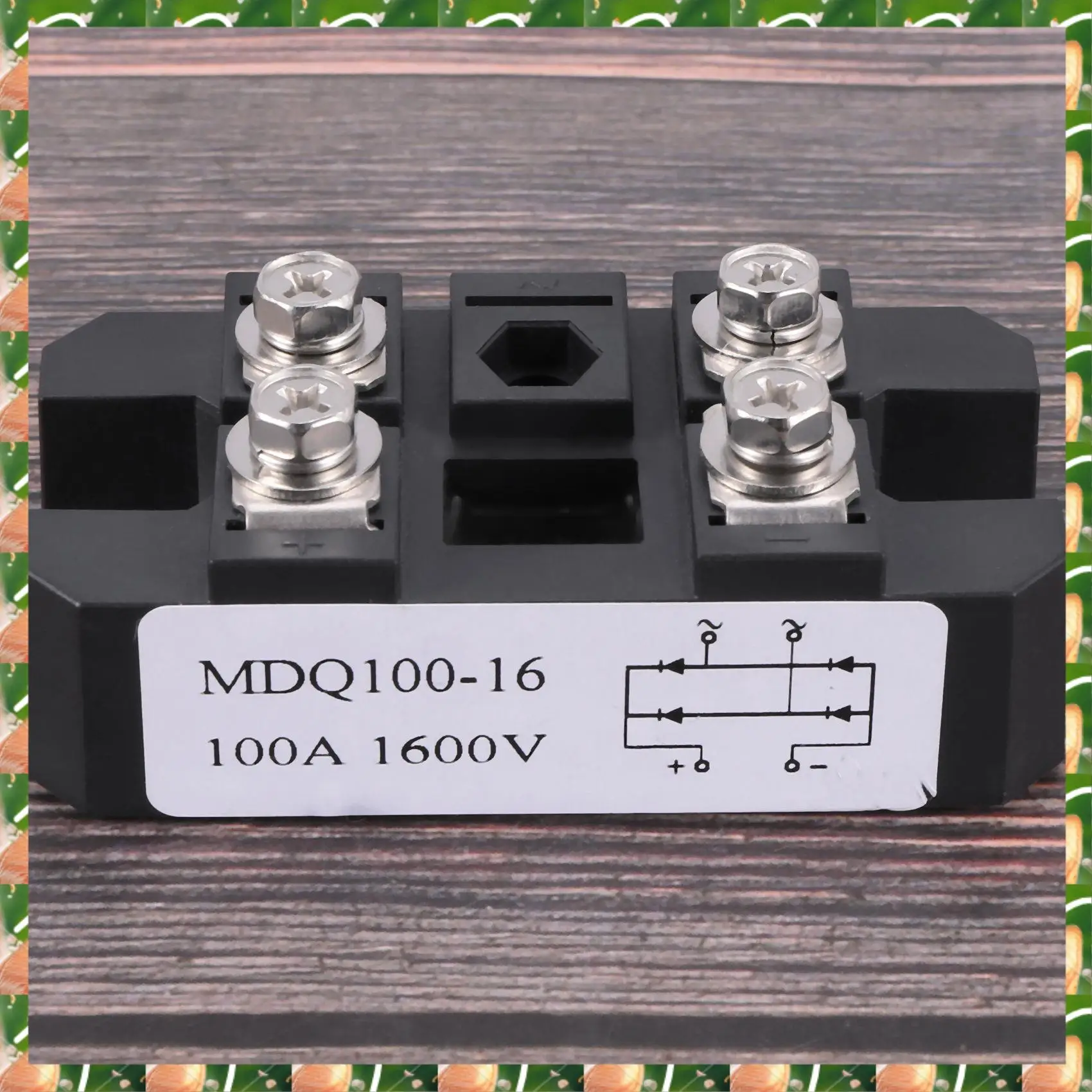 

JAJA MDQ 100A-1600V Черный однофазный диодный мостовой выпрямитель 100A Amp High Power 1600V