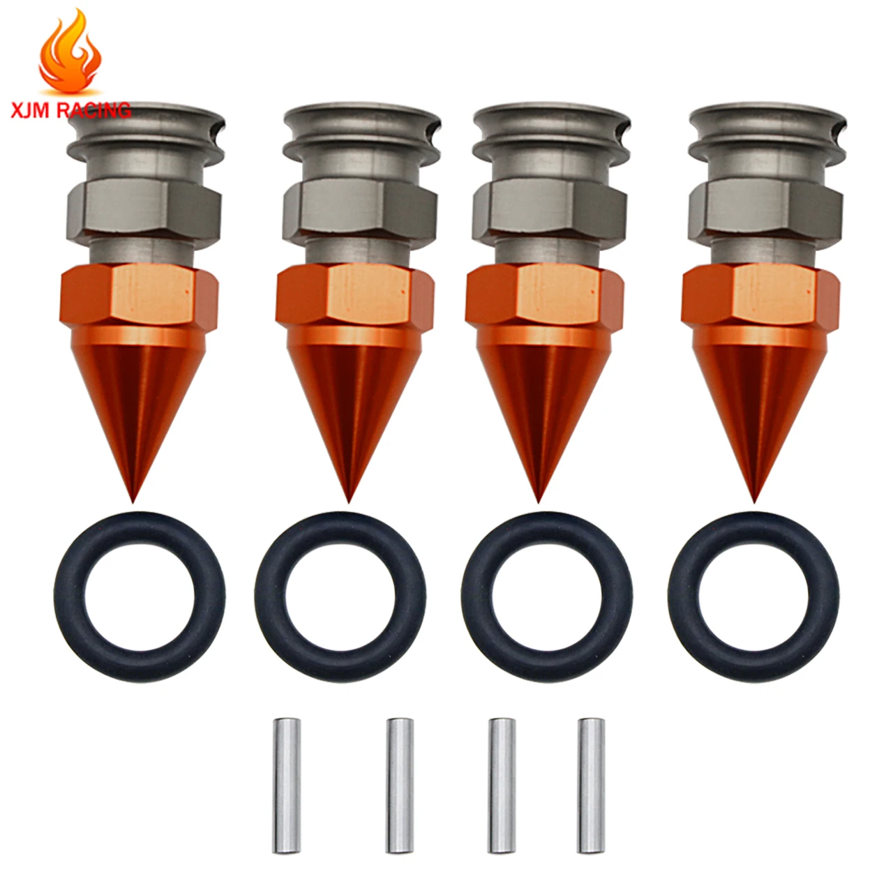 Losi 5ive T Rovan V5 LT 4WD KM X2 DDT FID 트럭 타이어 부품 용 휠 용 24MM 합금 확장 샤프트 세터 휠 너트 세트