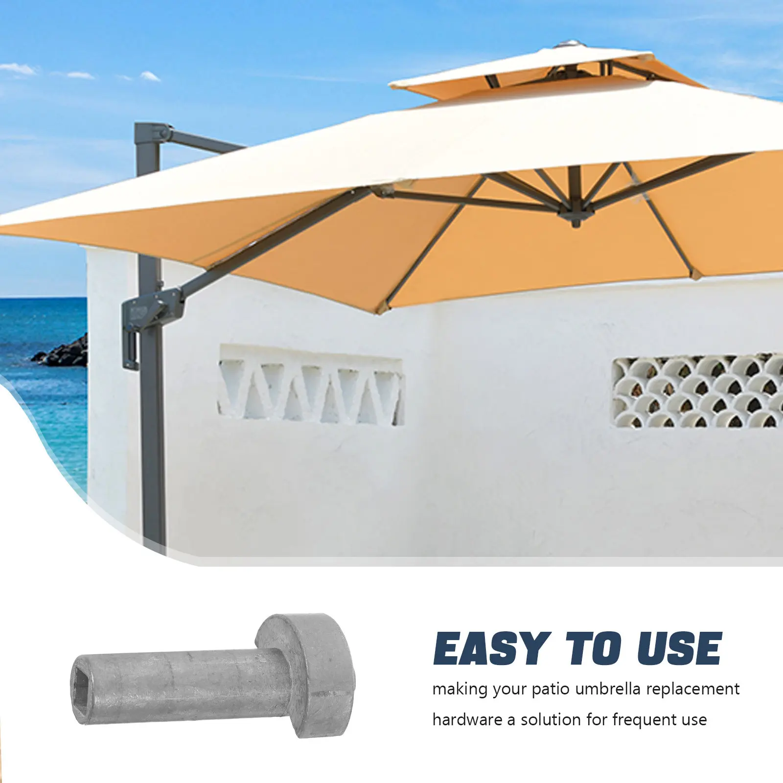 Patio Umbrella Crank Shaft Replacement 8x8mm Hole Outdoor Sun Umbrella Crank Handle Rod Assembly Parasol Parts Garden Balcony view 5