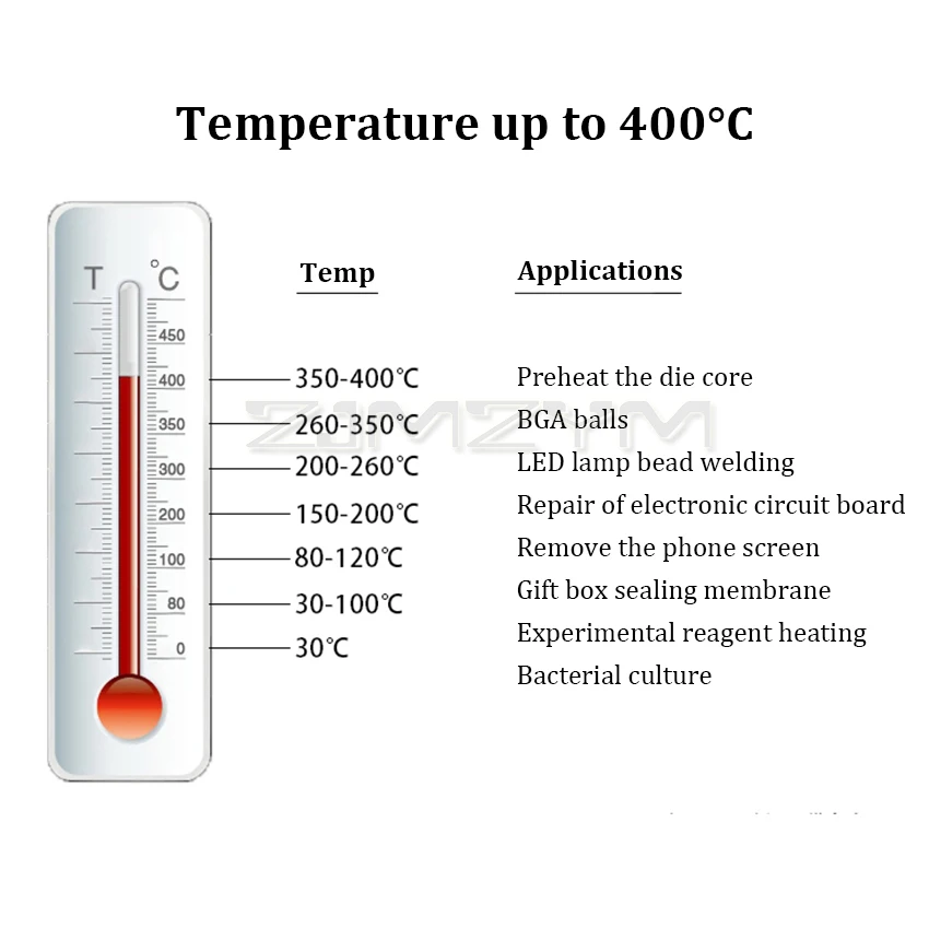 LCD Heating Platform Table Preheating Station Constant Temperature for BGA PCB SMD Heating Led Lamp Desoldering Repair 100*100mm