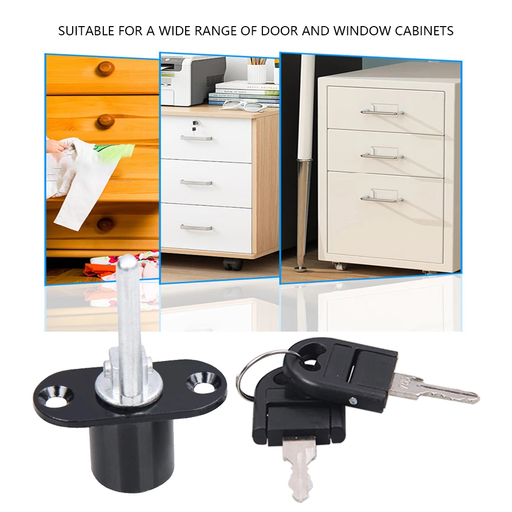 16/19mm Cam Cylinder Triple Lock Zinc Alloy File Cabinet Locks With Keys Office Desk Drawer Locks Stable Furniture Hardware