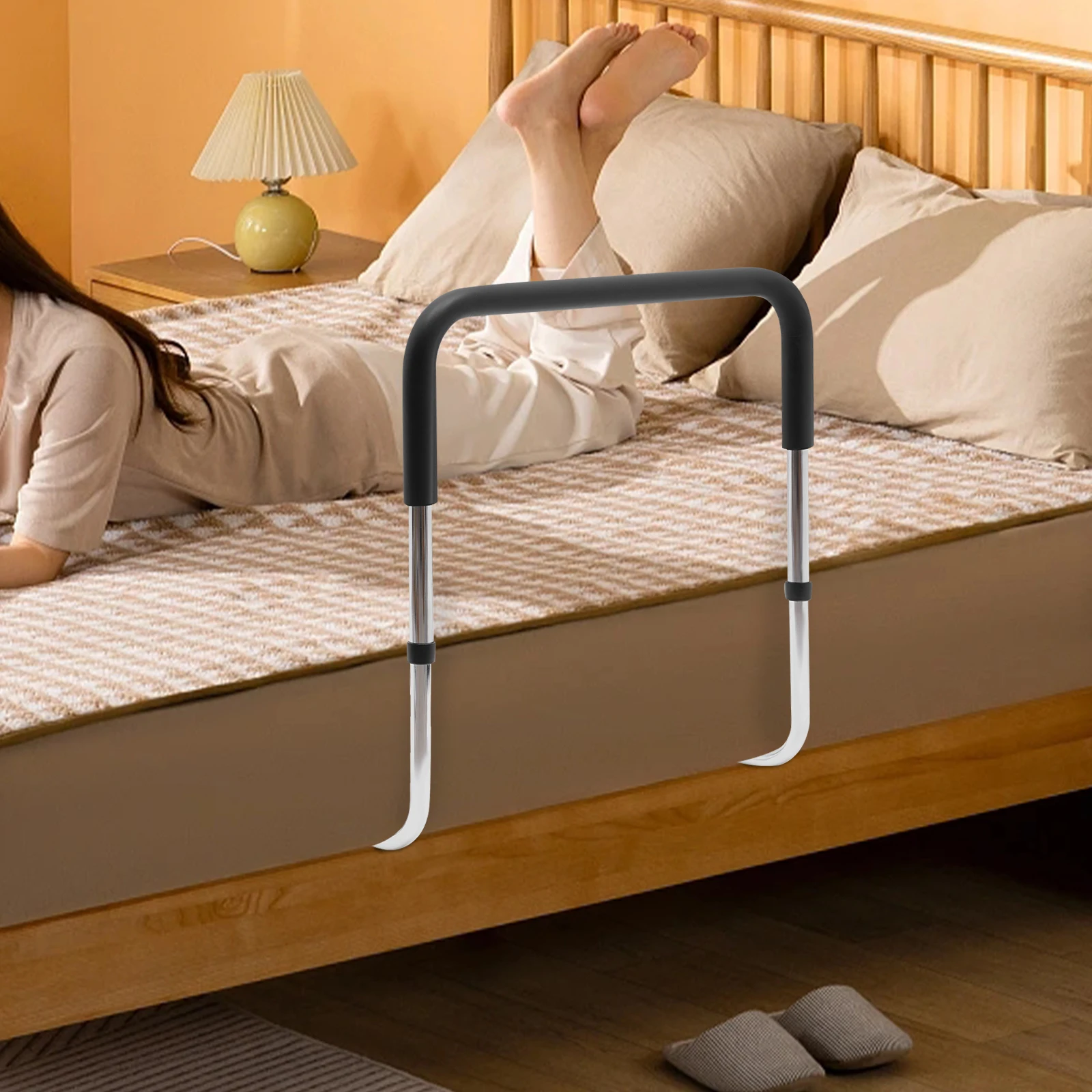 Bed Rail for Elderly Adults, Senior Bed Assist Rail with Adjustable Height, Bedside Safety Grab Bar - Support up to 300 lbs