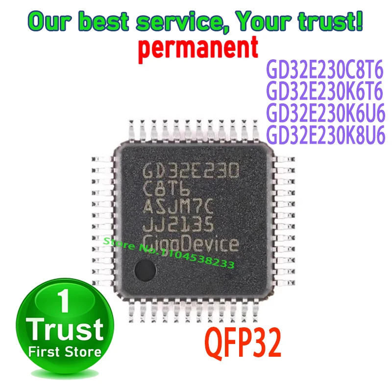 GD32E230C8T6 5PCS LQFP-48 GD32E230K6T6 LQFP-32 GD32E230K6U6 E230K6 GD32E230K8U6 E230K8 QFN-32