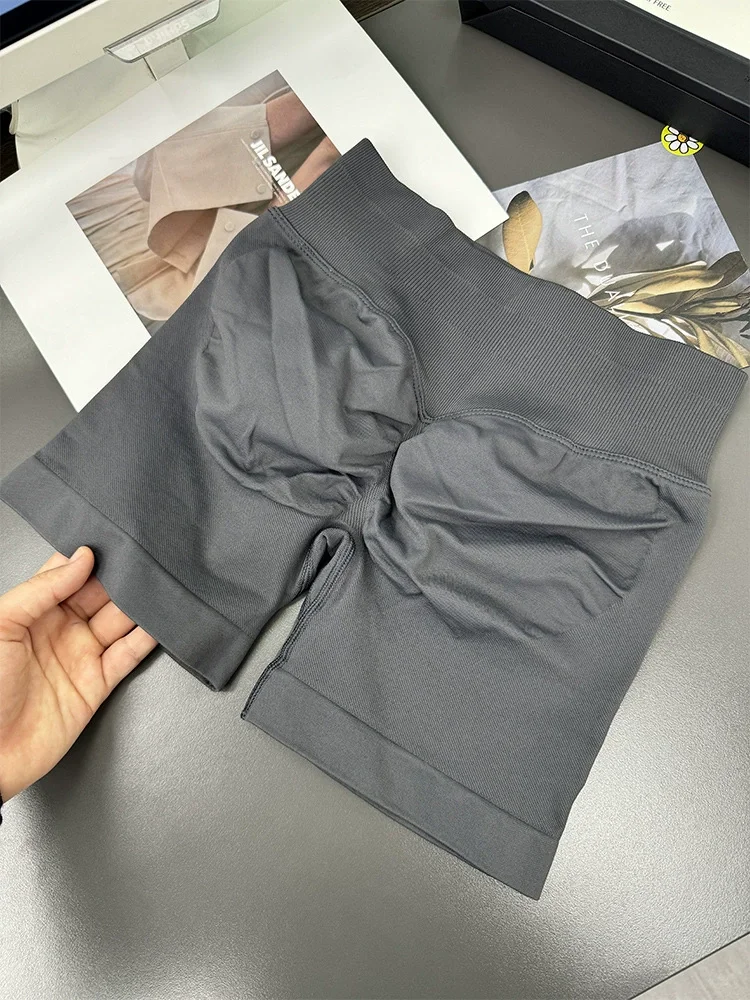 Shorts Low Ribbed Band Gym Shorts Damen Workout Kleidung Scrunch Bum Nahtlose Shorts Yoga Biker Sportshorts – Detail 11