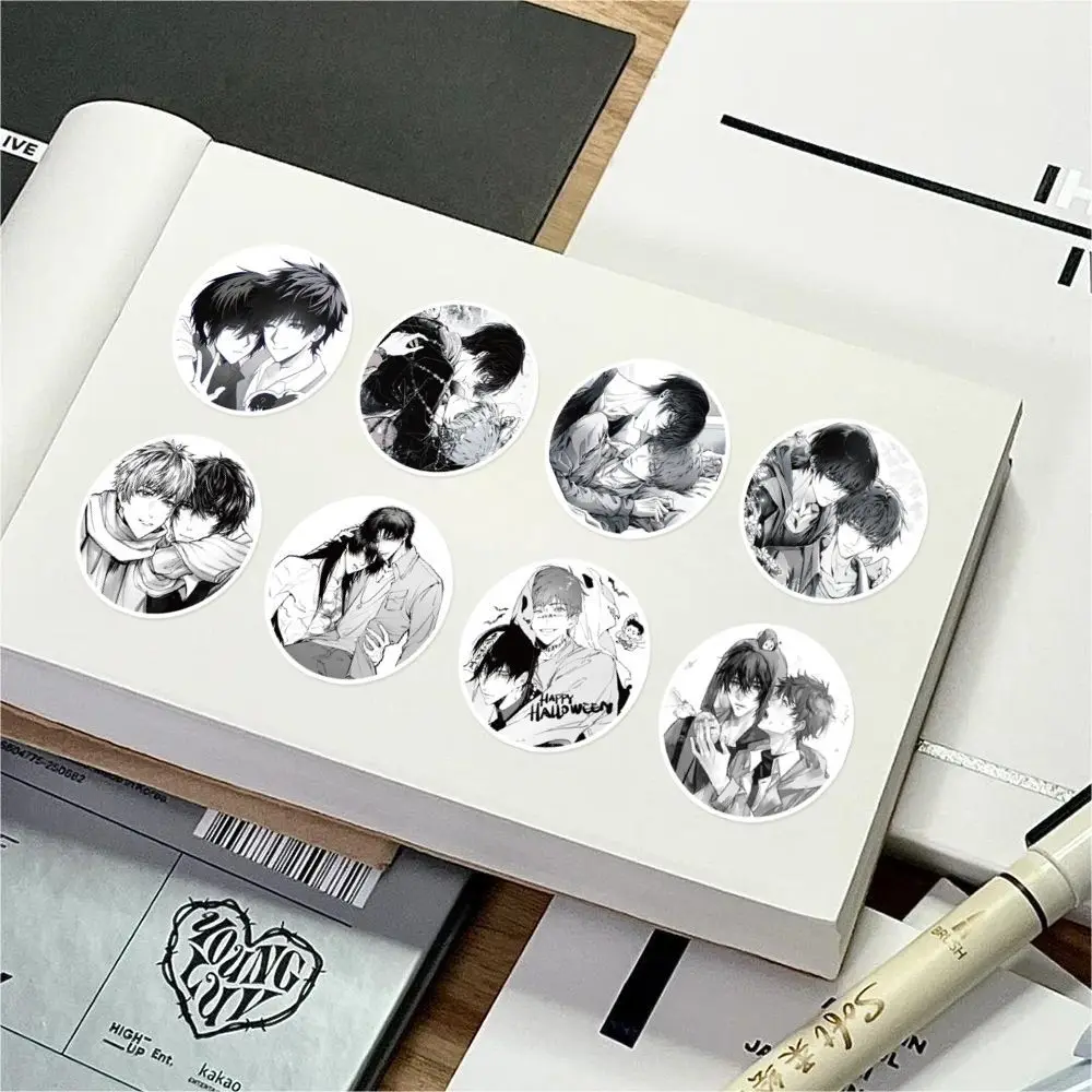 سجلات سجلات القبر ‌   وو شي كيلين تشانغ بطاقات مدارية الكرتون مجلة ديكور الشريط ملصق Kawaii ختم فتاة هدية