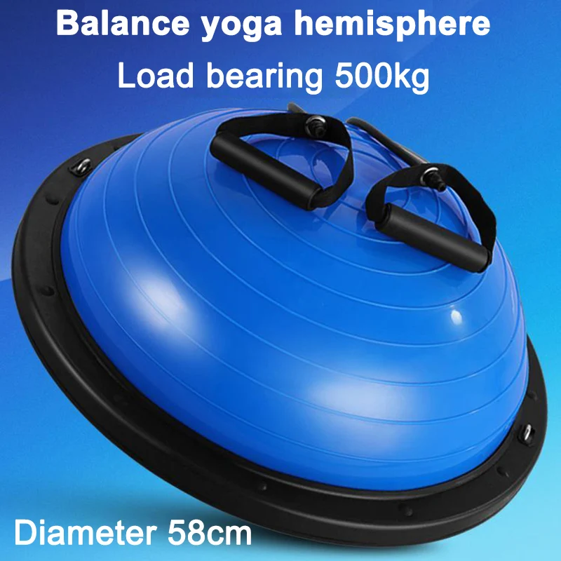 58cm Yoga Balance Hemisphere Home Rehabilitation Massage Wave Velocity Ball Training Exercise Sport Pilates Fitness Equipment